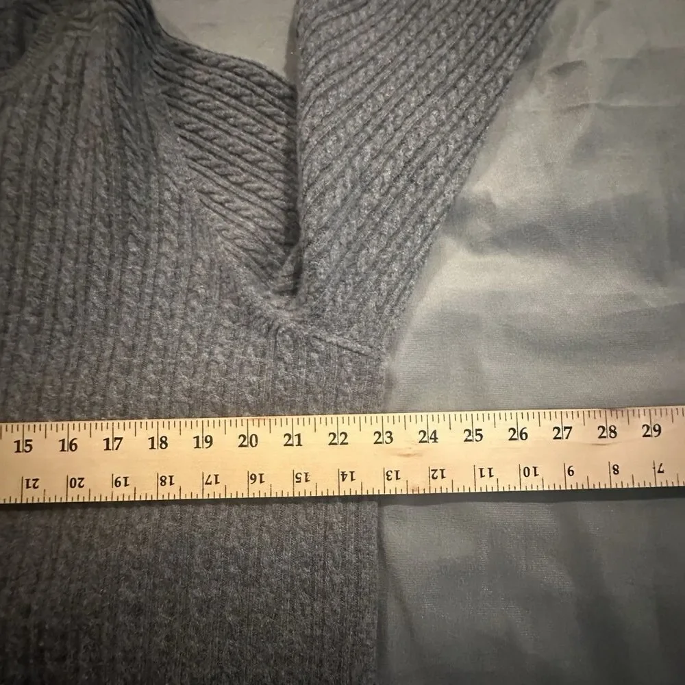 Jos. A. Bank Reserve Cable Knit Sweater Wool Cashmere Gray Mens XL Pullover
